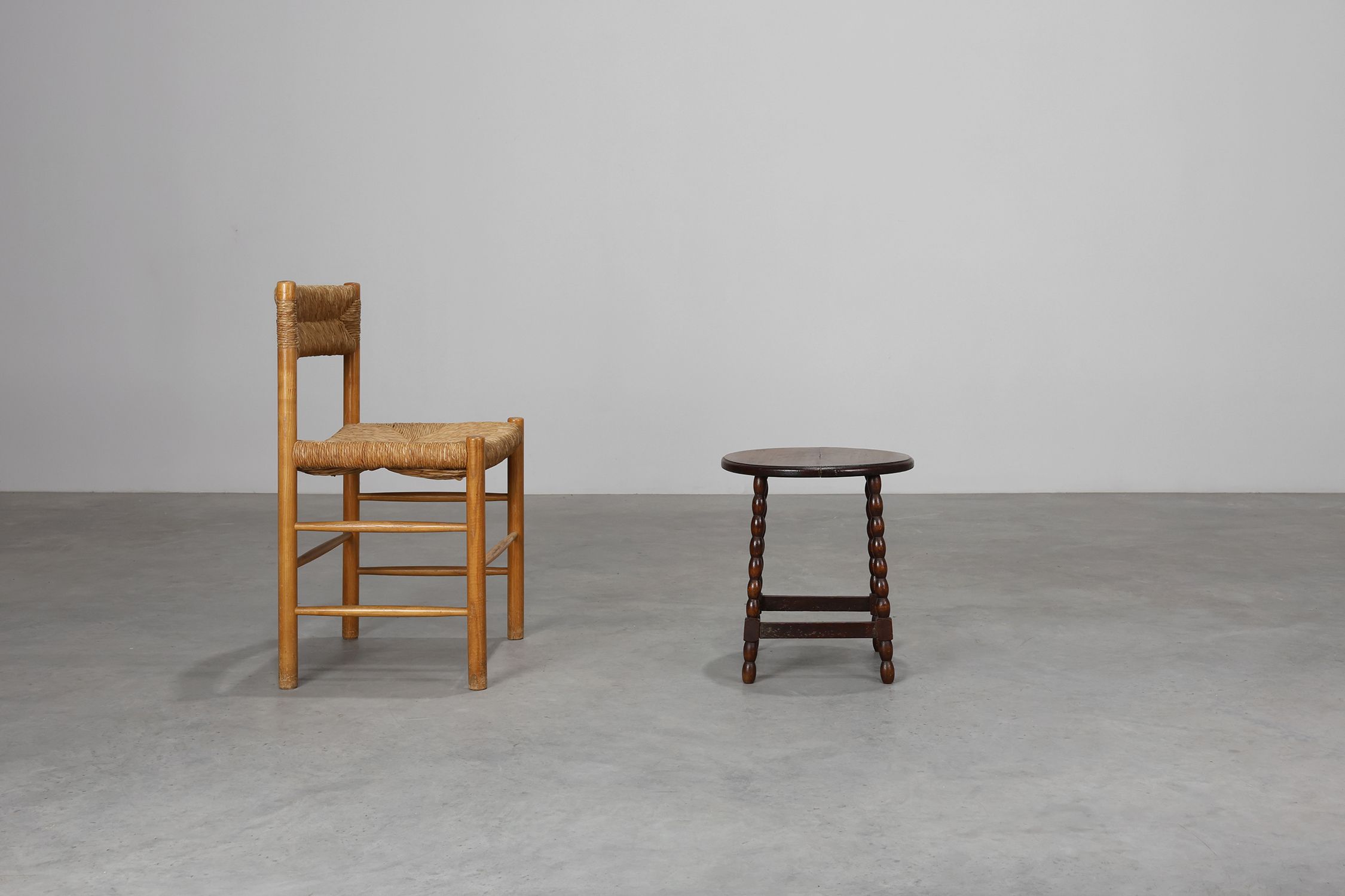 French Provincial Rustic Oak Stool, circa 1900thumbnail